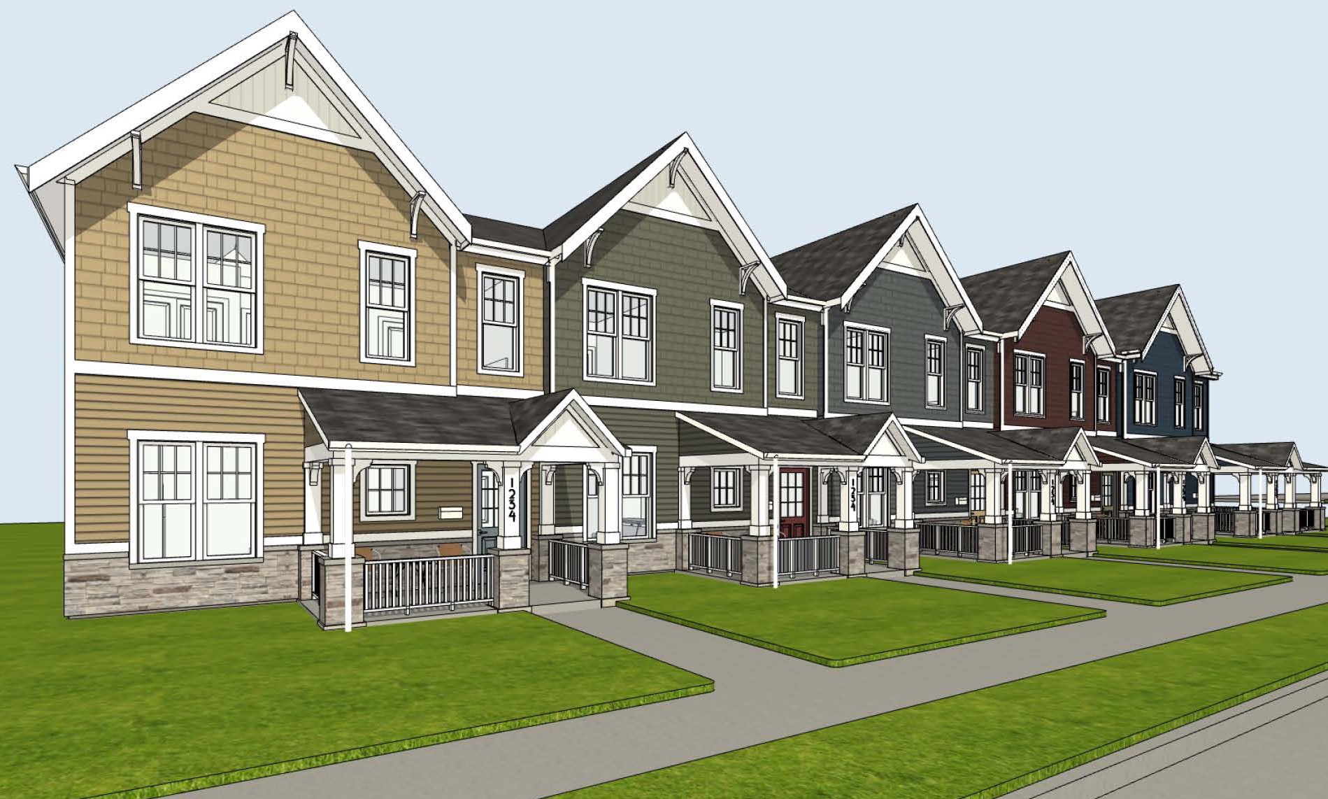 MAIN_LK THs 5-Unit Front Perspective